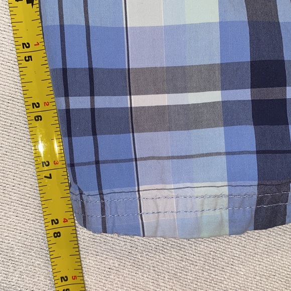 L.L Bean women’s blue and white plaid pull on cotton pants size small - Picture 2 of 10